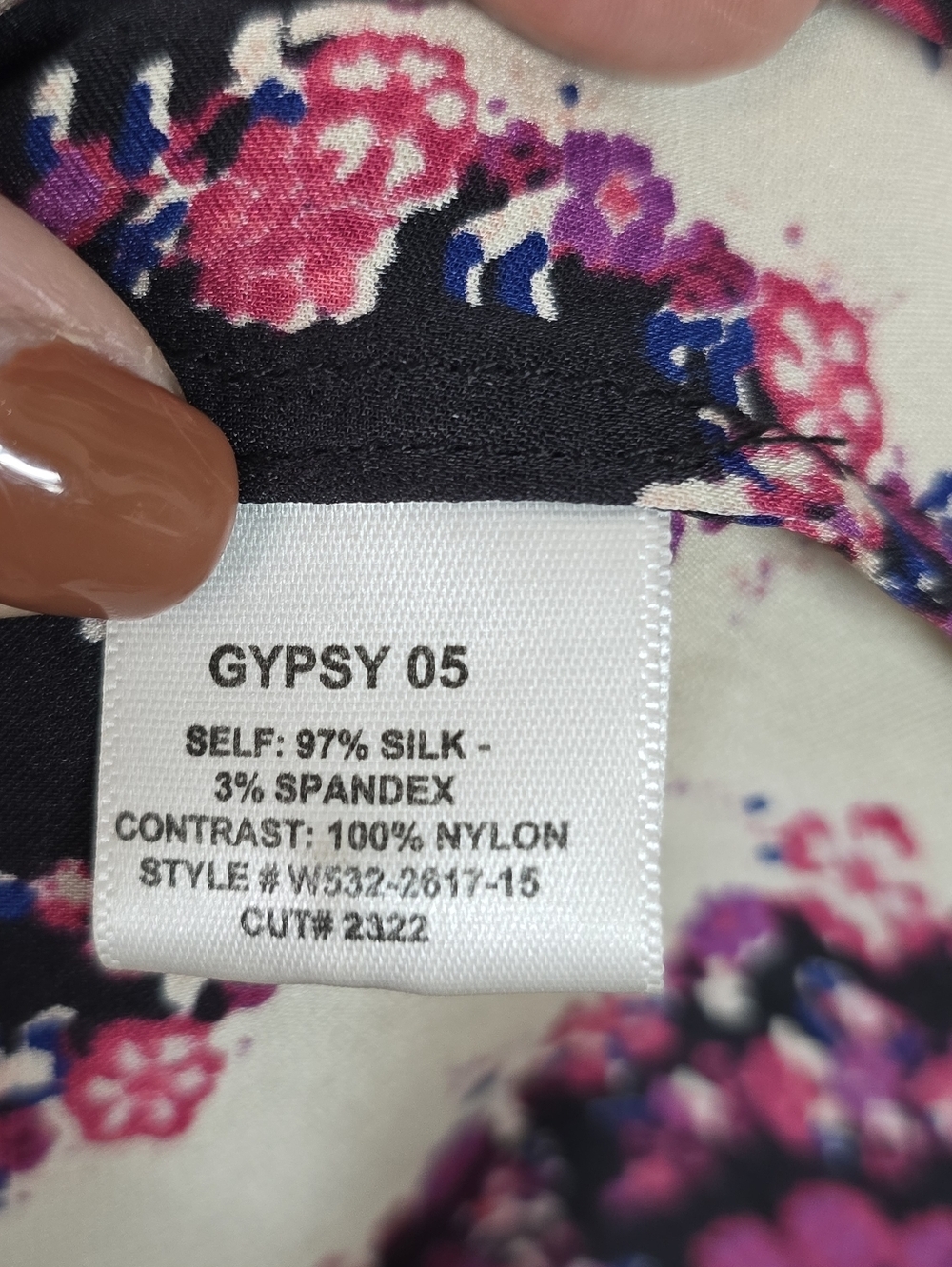 Gypsy 05 Silk Boho Pink Black Paisley Floral V-neck Mini Dress Lace Back Size S. - Picture 12 of 14